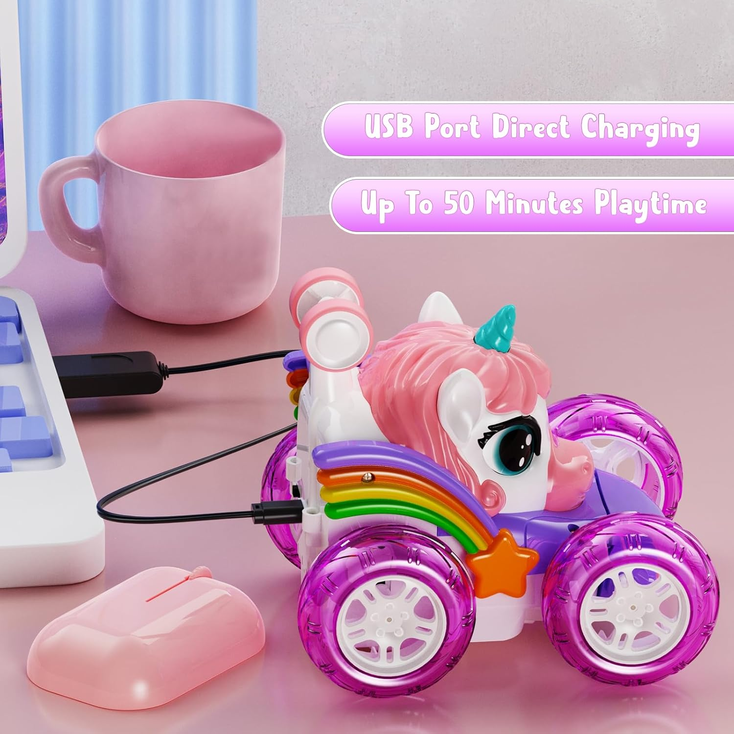Kikikid Unicorn Remote Control Car image number 6