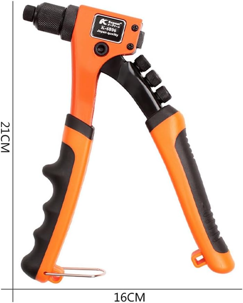 Manual Rivet Gun Kit with 80 Free Aluminum Rivets, Hand Riveter Single Rivet Tool,Manual Short-Inch Rivet Tool, Stainless Steel Rivet Machine