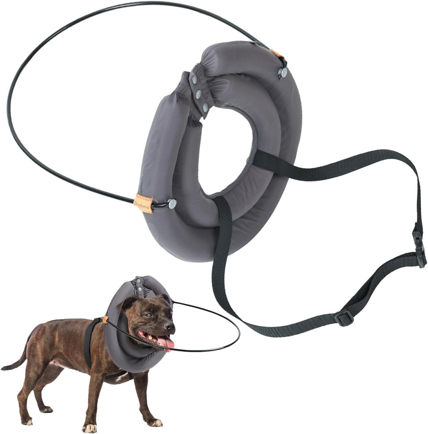 Blind Dog Halo Anti-Collision Harness &ndash; Face Guard for Blind Dogs, Adjustable & Waterproof with Detachable Fiberglass Rod &ndash; Ensures Safety, Prevents Bumps, Ideal for All Breeds & Sizes (Extra Small) image number 6