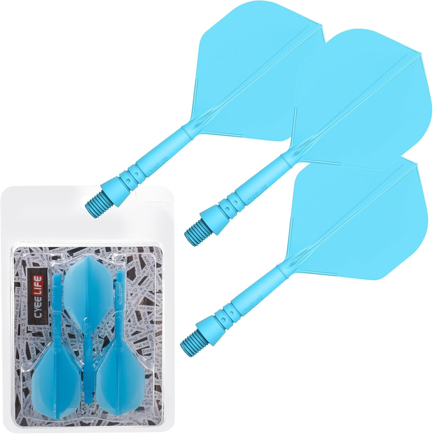 Cyeelife One Piece Dart Shafts and Dart Flights, Dart Accessories Dart Shafts and Flights, Dart Accessories, Set of 3