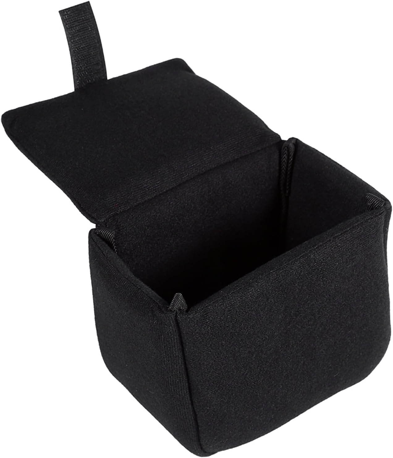 Camera Bag Insert with Velvet Interior, Removable Dividers, Shock Protecte, Hooks Loop Closure (Black) - Red image number 2