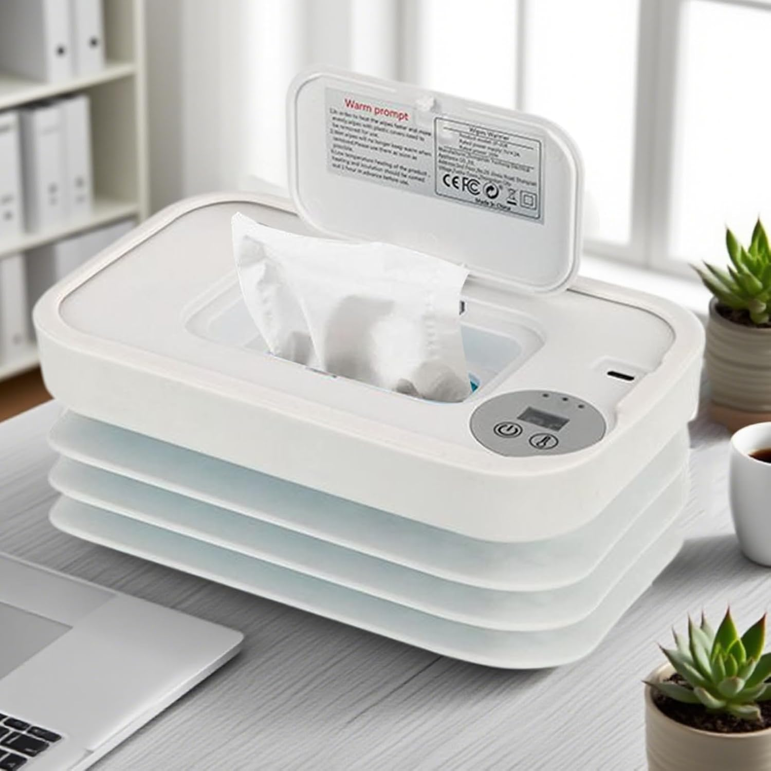 Diaper Warmer Wipes for Baby - Foldable Diaper Wipe Warmer and Dispenser | 3 Modes Baby Supplies for Road Trips Business Trips Traveling Car