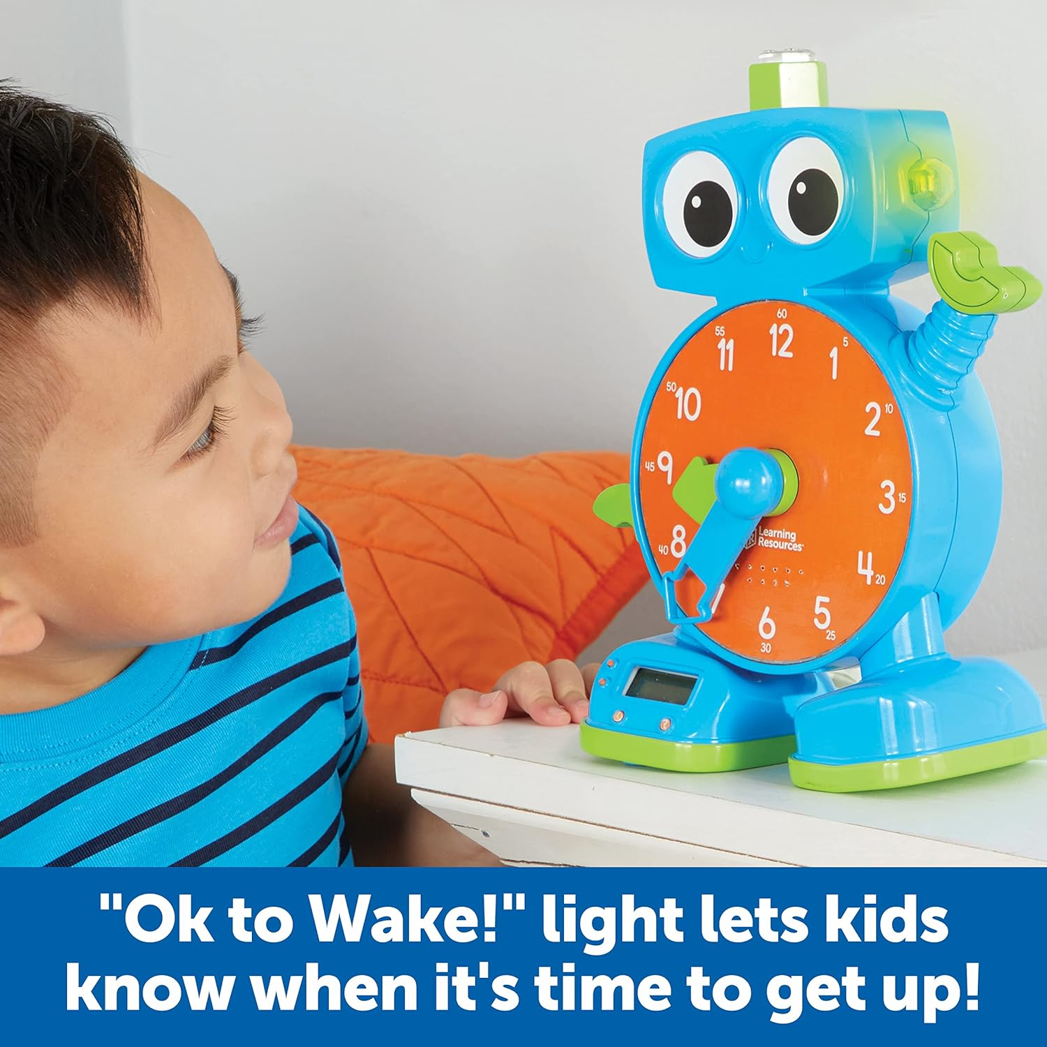 Learning Resources Tock the Learning Clock - 1 Piece, Ages 3+ Educational Talking and Teaching Clock, Toy Clock for Toddlers, Educational Toys for Kids image number 4