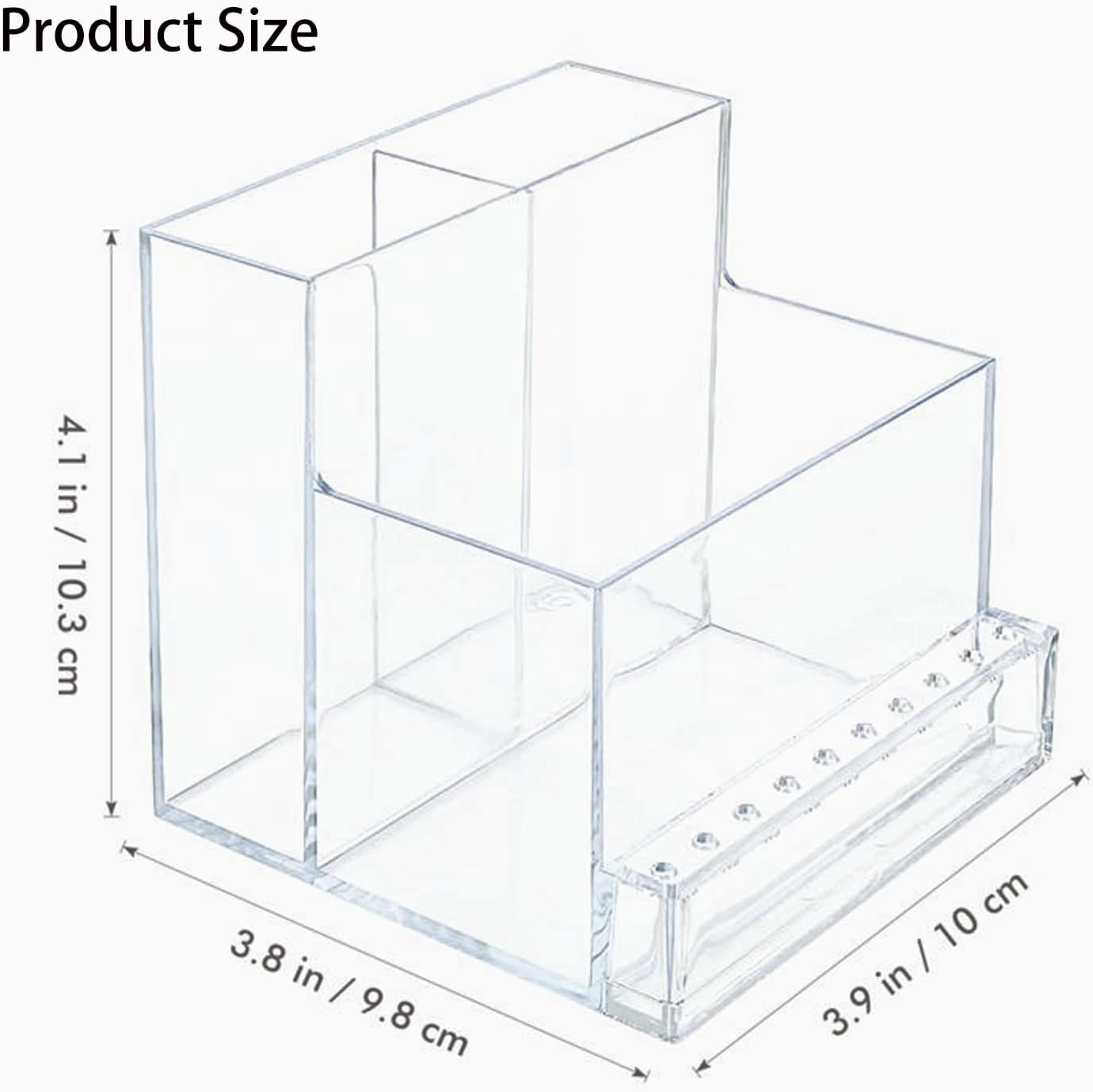 LXIANGN Nail Drill Machine & Bits Holder Storage Case,Transparent 10 Holes Nail Drill Grinding Bit Organizer Nails Manicure Tools Display Box for Nail Salon (Clear) - Pink image number 4