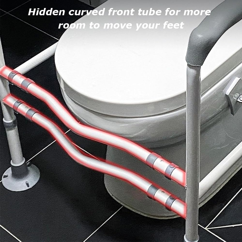 Toilet Armrest,Adjustable Toilet Grab Bar,Bathroom Safety Frame,Vertical Armrest, Commode Safety Handrail,For Senior,Handicap,Disabled image number 2