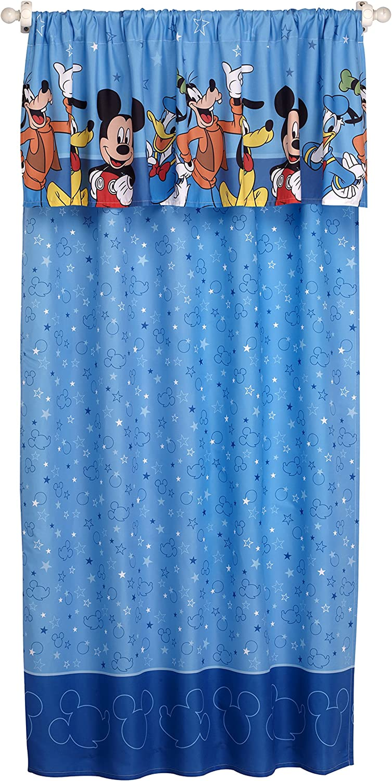 Disney Mickey Mouse Playground Pals Window Valance, Blue 50" X 16"