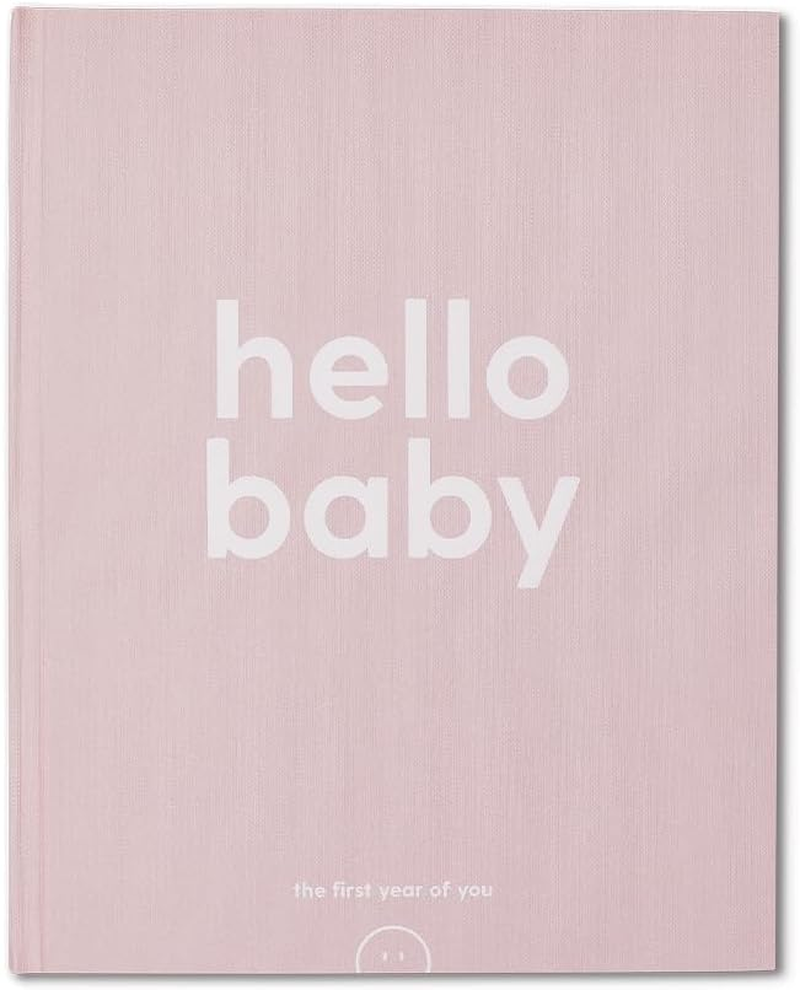 MORI Baby Premium Hello Baby Memory Book in Blush - Milestone Record Activity Journal for Newborns - Unisex Keepsake Diary with Personal Love Letter - One Size