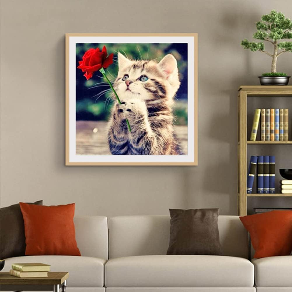 3 Pack Diamond Painting Kits for Adults, Betterjonny Cute Cat Diamond Painting by Number Kits DIY 5D Full Drill Crystal Rhinestone Arts and Crafts Perfect for Home Wall Decor(30 * 40Cm,30 * 30Cm) image number 1