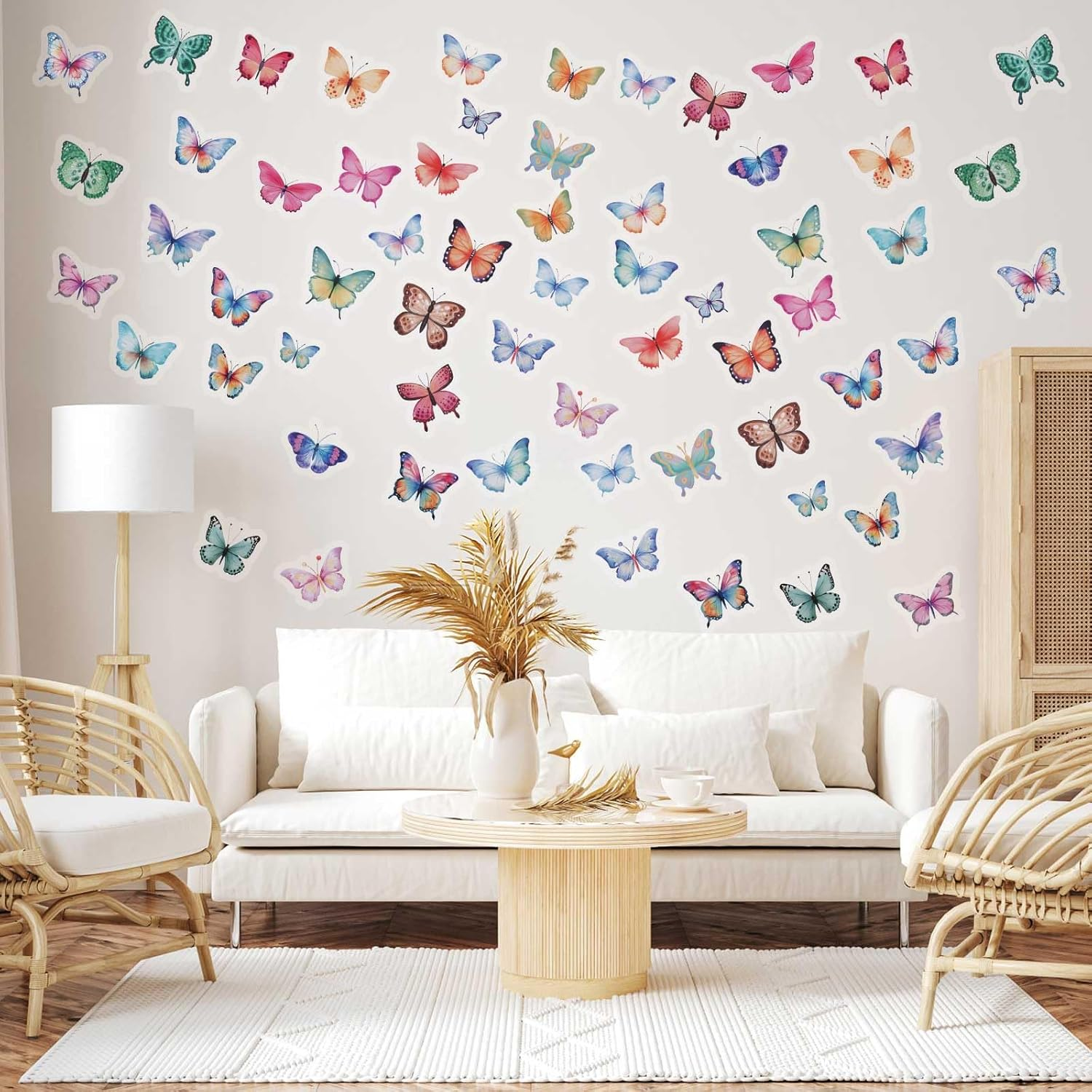 8Pcs Butterfly Wall Stickers, Big Butterfly Decorations for Wall Butterfly Room Decor Big Butterfly Decal Large Butterfly Decorations for Bedroom Nursery Room D&eacute;cor image number 3