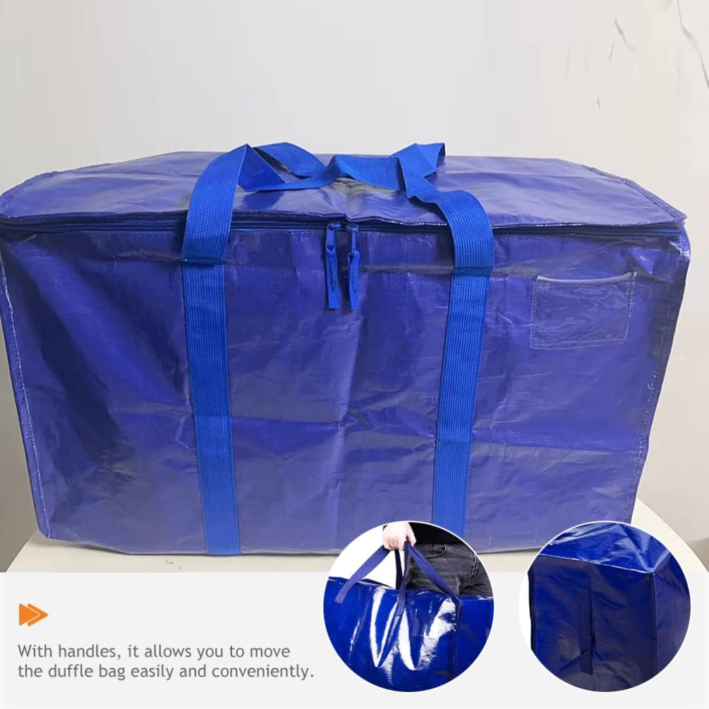 Angoily Large Storage Bag for Moving Travel Luggage Bag Handles Durable Pp Coated Fabric for Travel image number 6