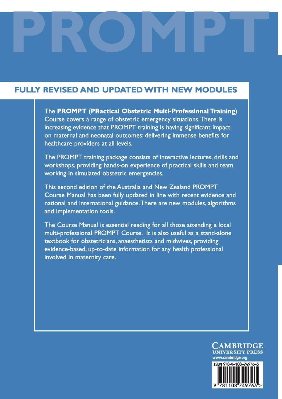 PROMPT Course Manual: Australian-New Zealand Edition