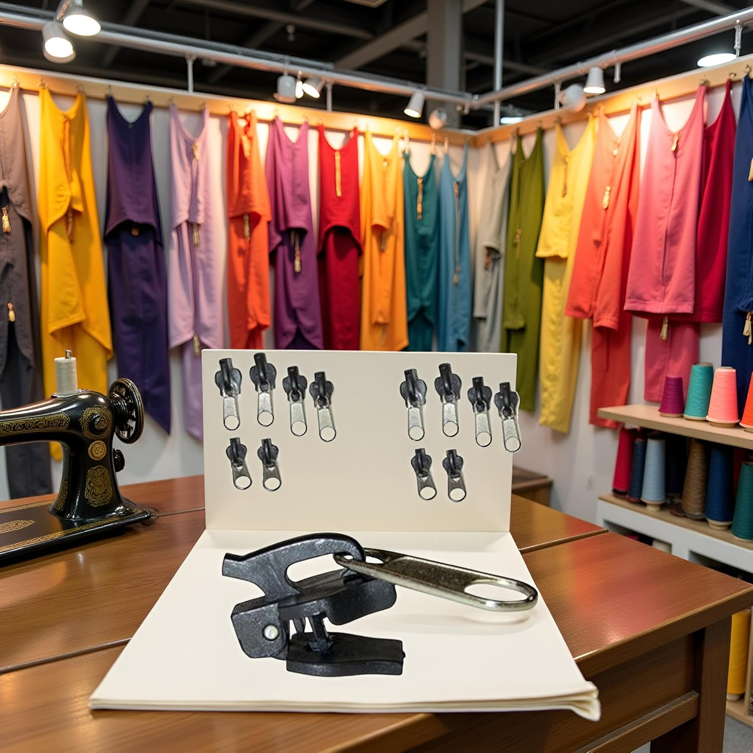 6Pcs Black Universal Instant Fix Zipper Repair Kit Replacement Zip Slider Teeth Zippers Resistant Design Arts, Crafts and Sewing image number 6