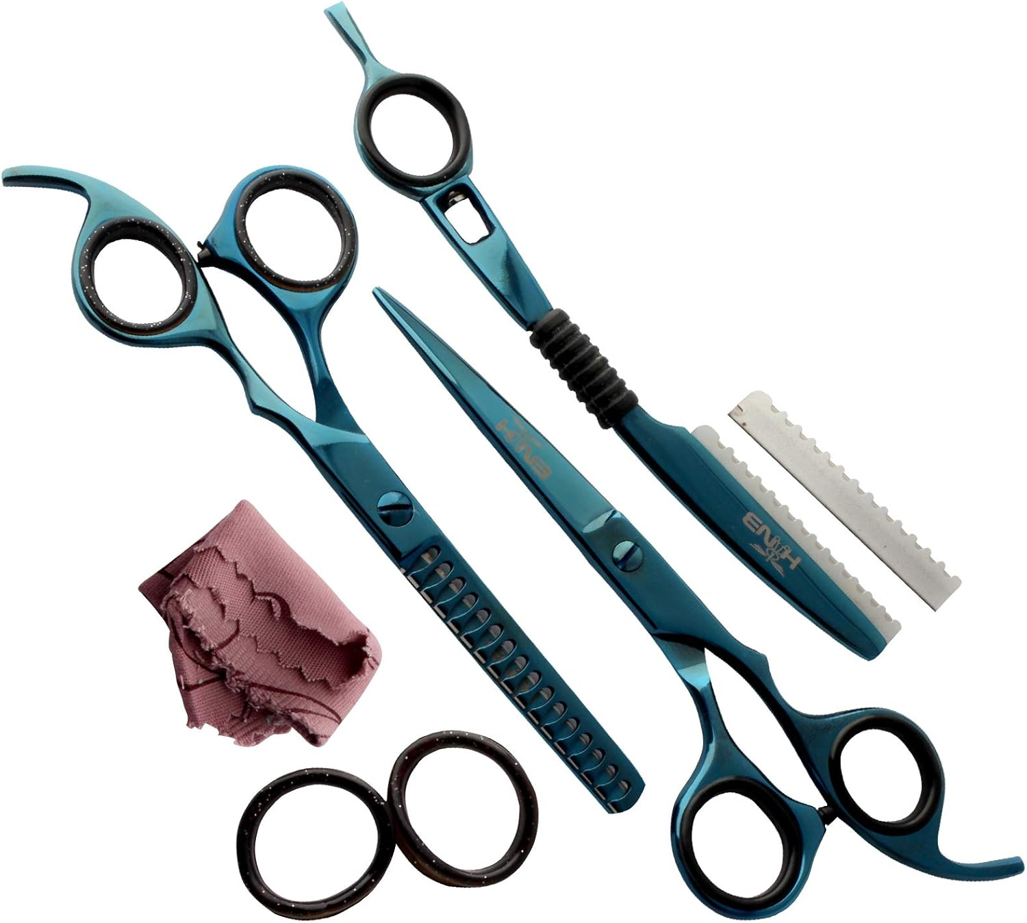 Hair Scissors | Professional Hair Cutting Scissors with Hair Comb| Hairdressing Scissors and Thinning Scissors - Hair Cutting Scissors, Hair Thinning Scissors (Black)