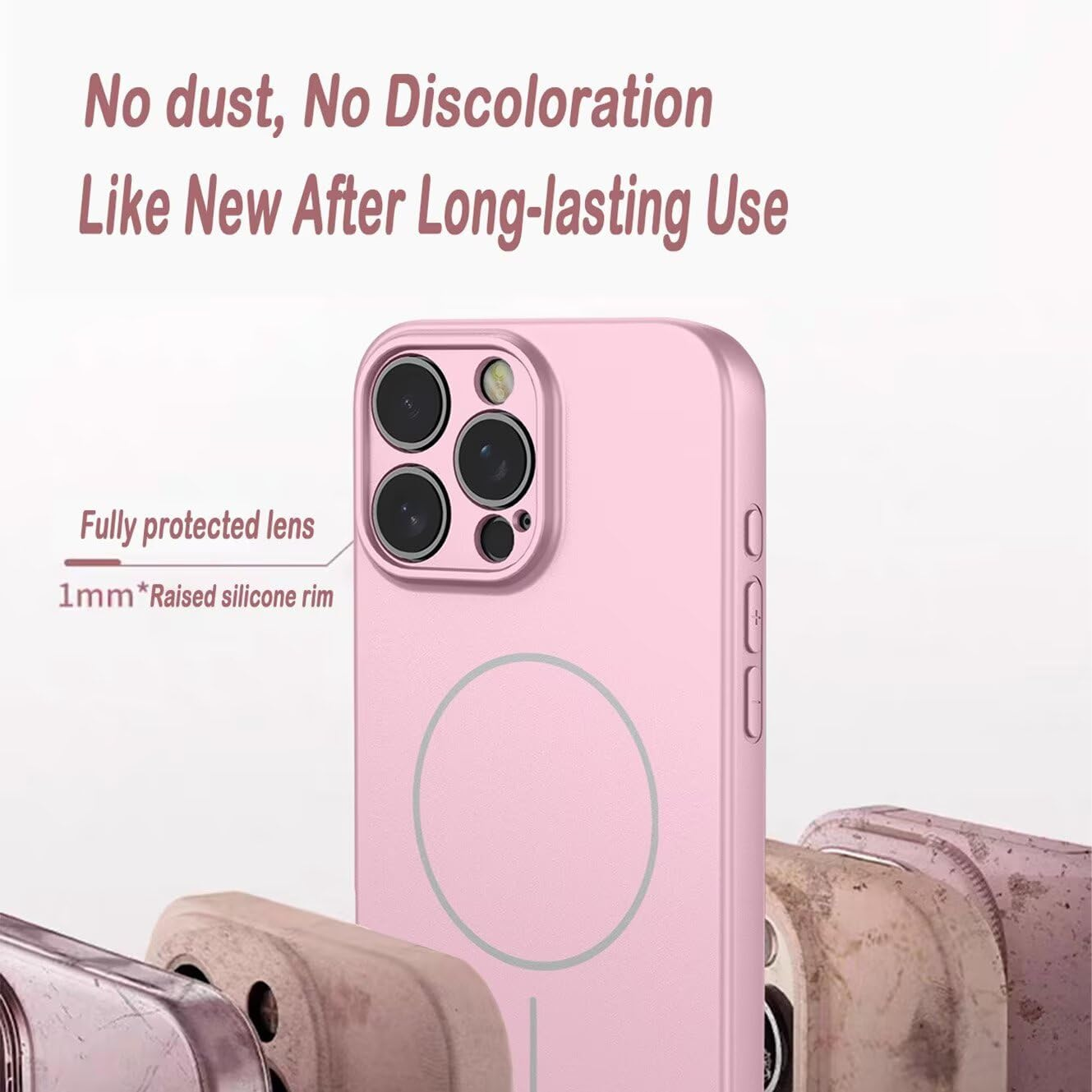 YUECXIN Magnetic Case for Motorola Moto E14/Moto G24/Moto G04 Compatible with Magsafe, Ultra Thin Shockproof Soft Microfibre Lining Liquid Silicone Mobile Phone Case TPU Protective Case Dark Green