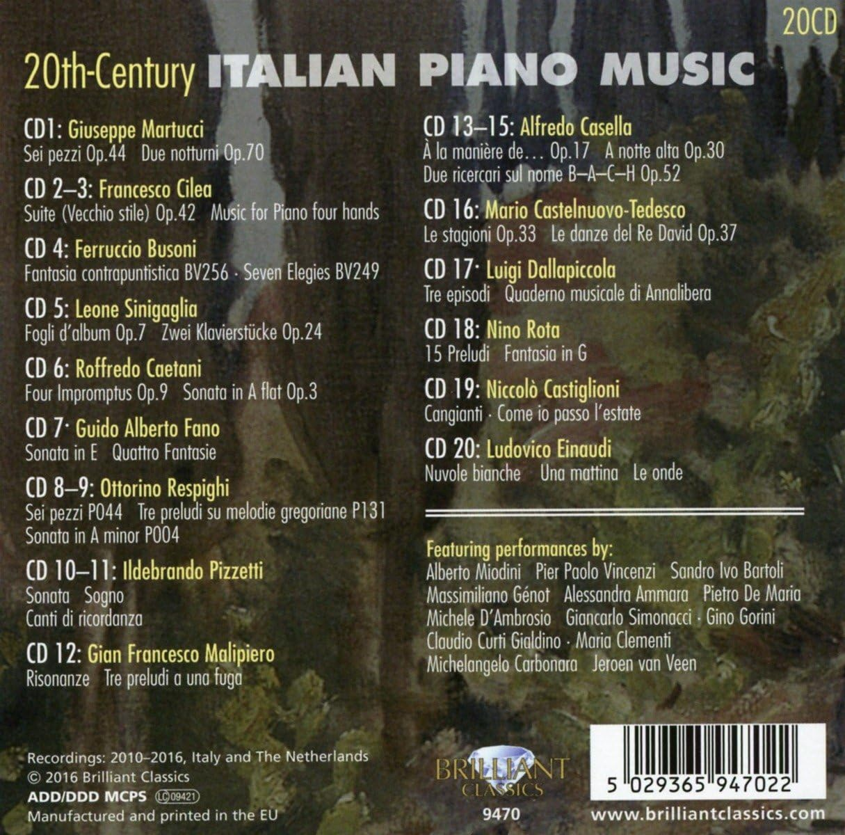 20Th Century Italian Piano Music image number 2