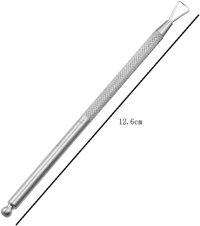 4 Pieces Nail Cuticle Pusher Stainless Steel Cuticle Pusher Triangle Cuticle Peeler Scraper Cuticle Pusher Nail Cleaner Remove Gel Nail Polish Nail Art Remover Tool for Fingernail and Toenail, Silver image number 4