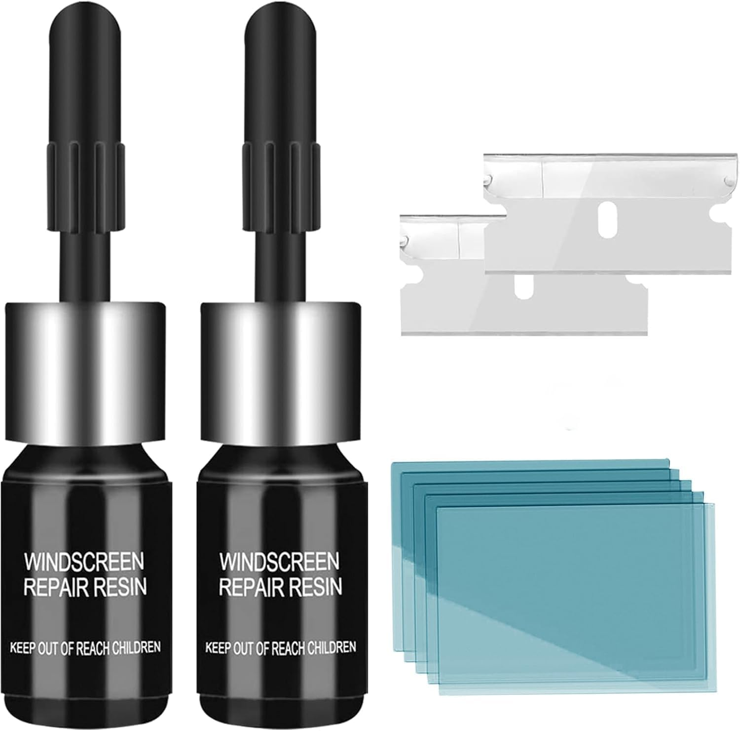 Windshield Repair Kit, Windshield Repair Kit for Chips and Cracks, Car Glass Repair Kit, Cracks Gone Glass Repair Kit, Automotive Glass Nano Fluid Windshield Crack Repair Kit for Chips (Blue-1) image number 3