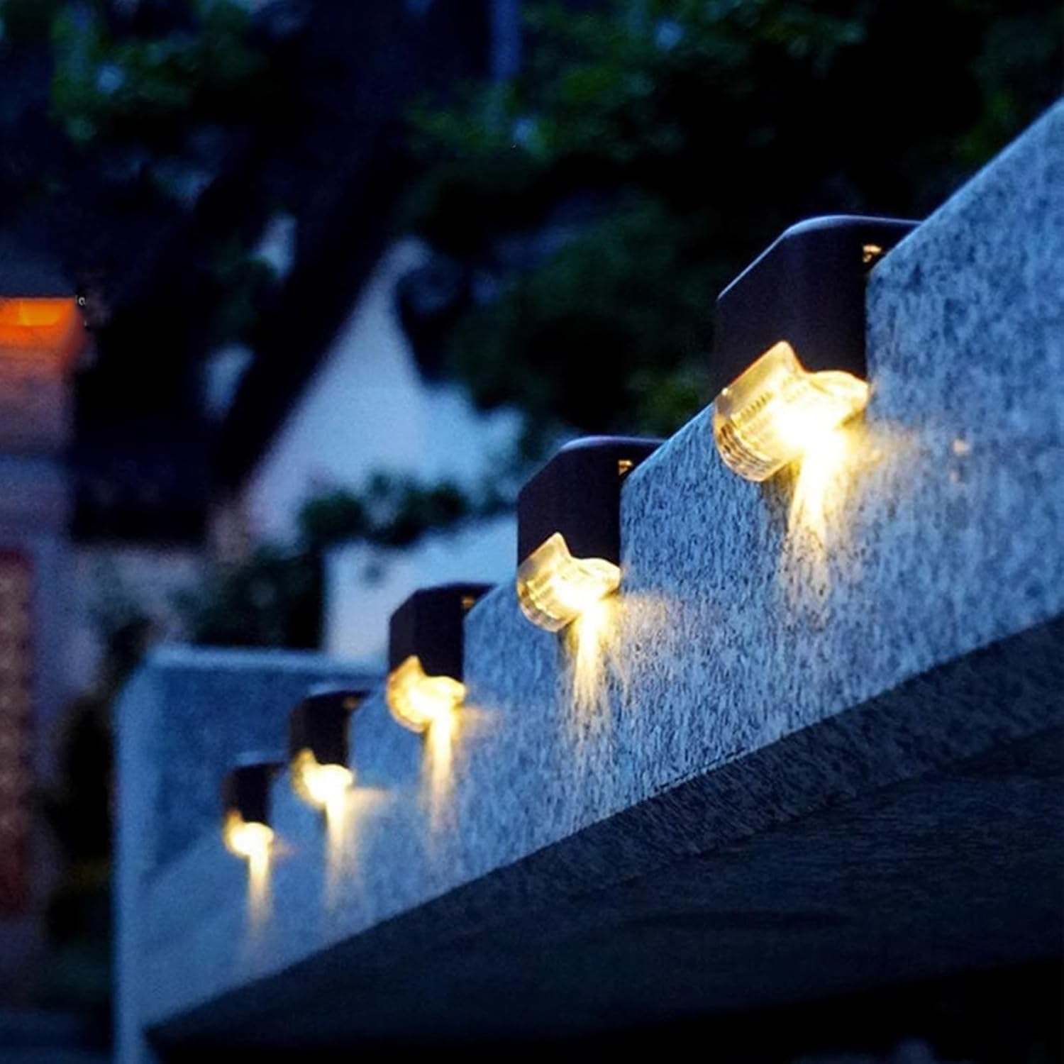 16 Pack Solar Deck Lights Outdoor, Step Lights Waterproof LED Solar Power - Led Solar Light for Outdoor Stairs, Step, Yard, Fence Decor image number 3