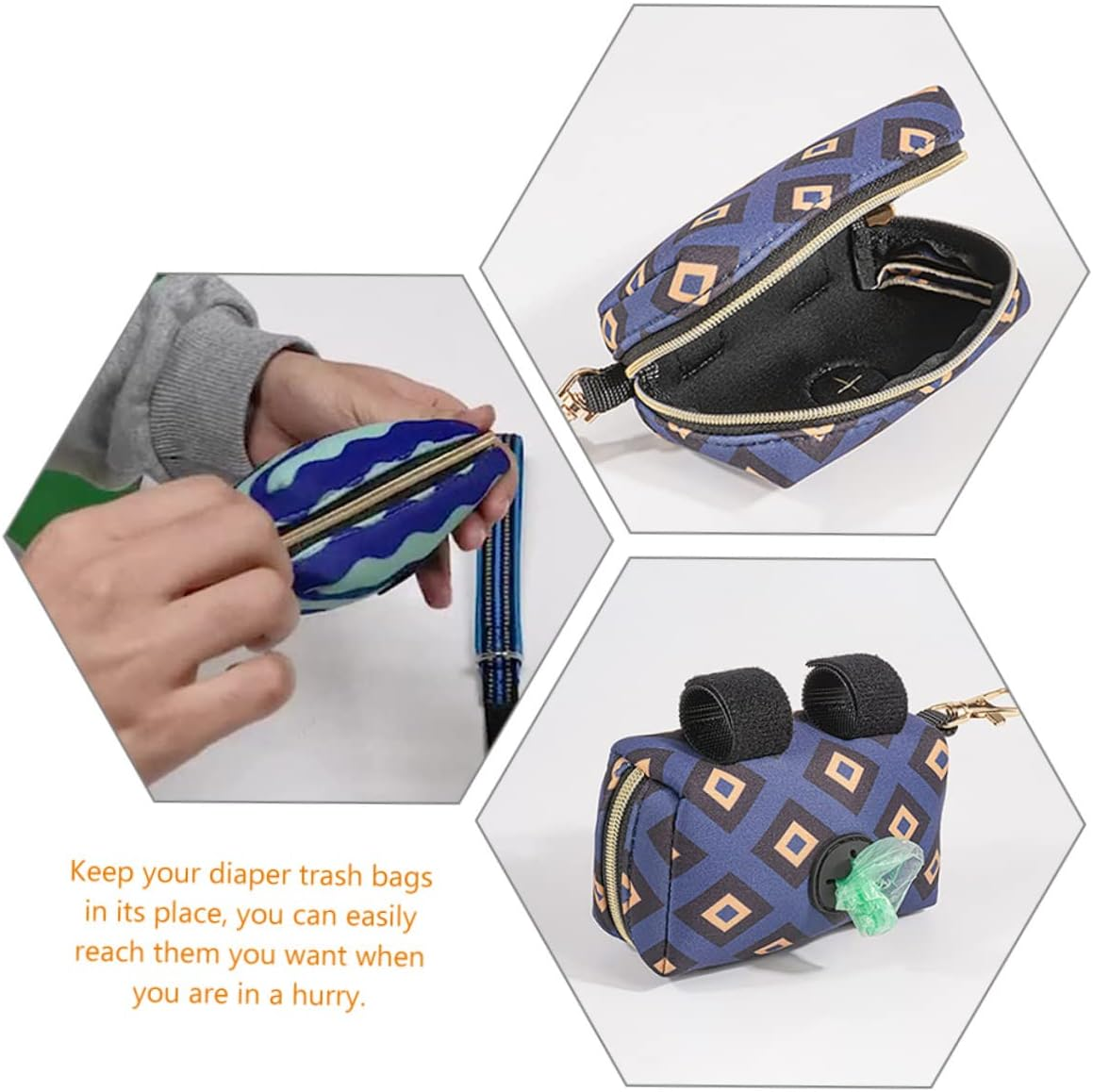 2Pcs Portable Baby Diaper Bag Dispenser for Newborns Waste Bag Holder Lid Travel Essential for Infants Baby Essentials image number 4