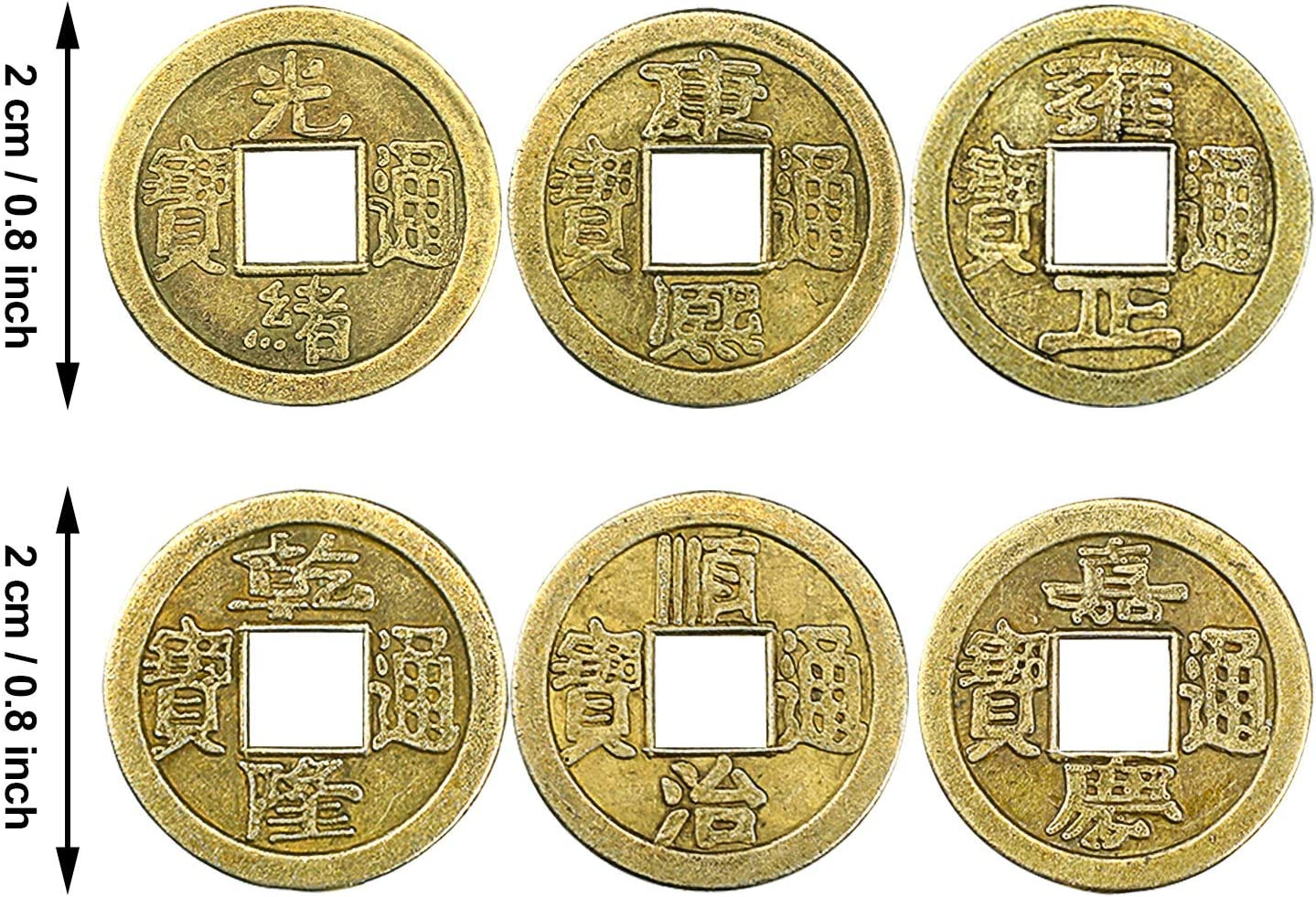 BOAO 400 Pieces Chinese Coins Chinese New Year Feng Shui Coins I-Ching Ornament for Wealth and Good Luck (0.8 Inch) image number 4