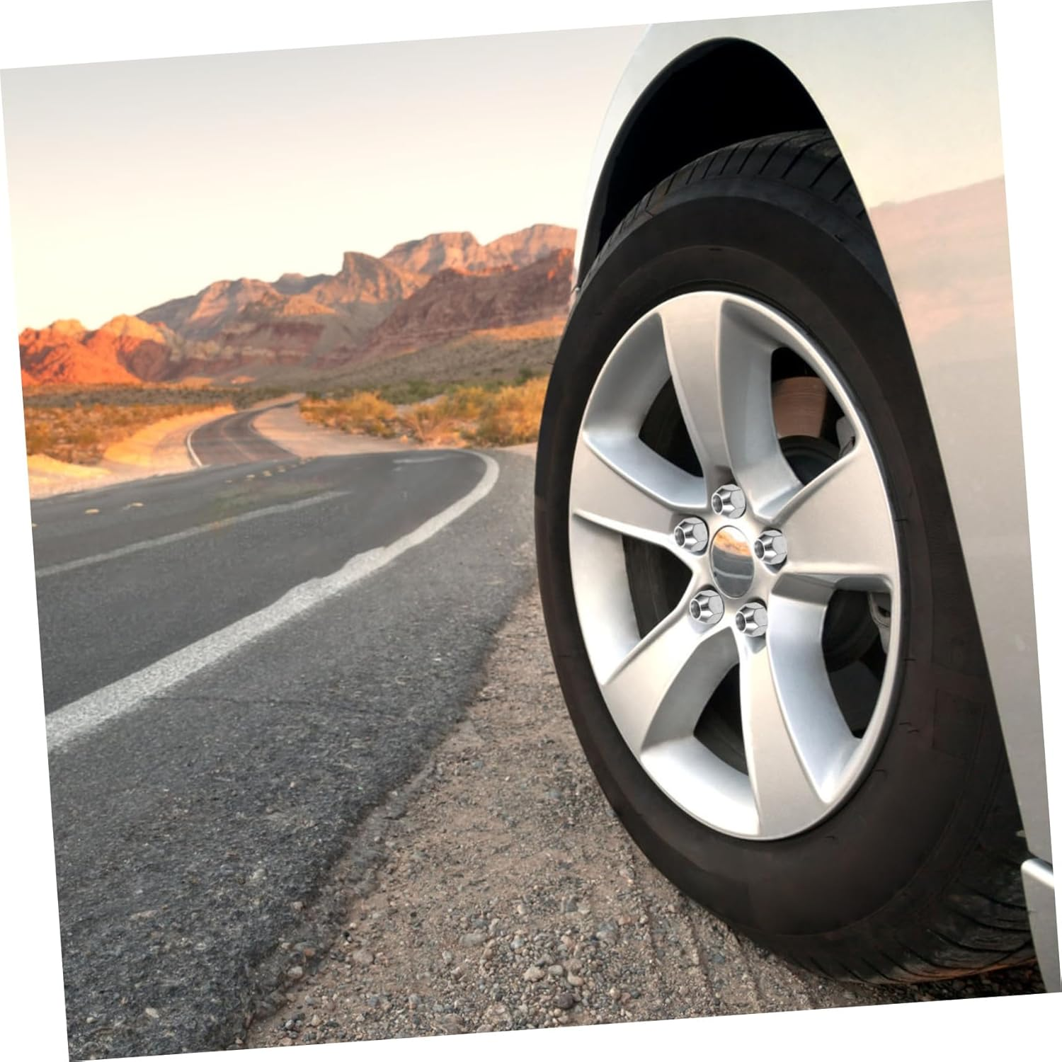 LALADEFIEE 10Pcs Automobile Flange Nut Lug Nuts Wheel Covers Car Wheel Caps Tyre Accessories image number 2