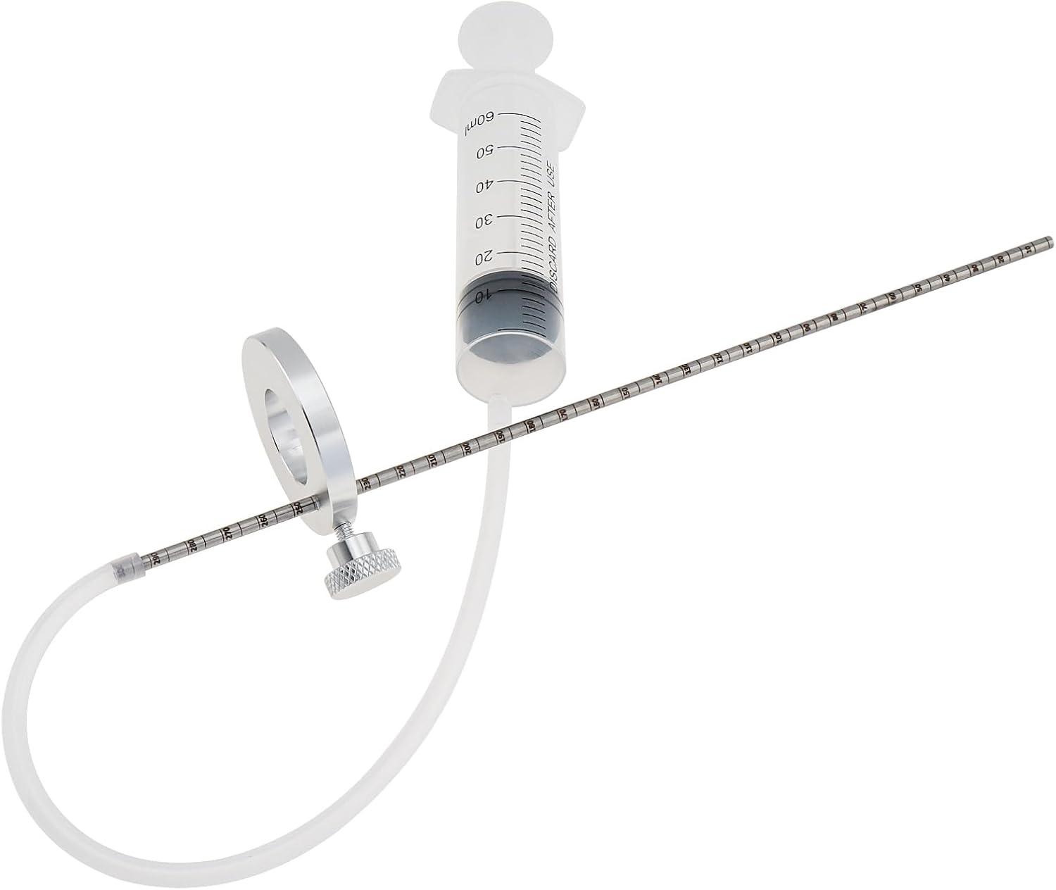 Windance Motorcycle Fork Suspension Oil Level Measurement Gauge Tool with Adjustable Ring, 60Ml Front Fork Oil Syringe Tool image number 4