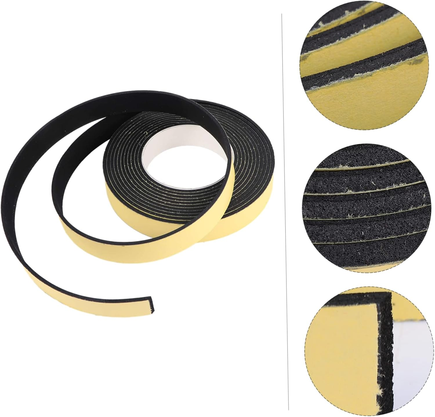 Eva Adhesive Sponge Tape Window Seal Strip Soundproof Padding Tape for Doors and Windows 2Pcs 3Mm Thick 25Mm Wide 5M Long Seal Strip for Home image number 3