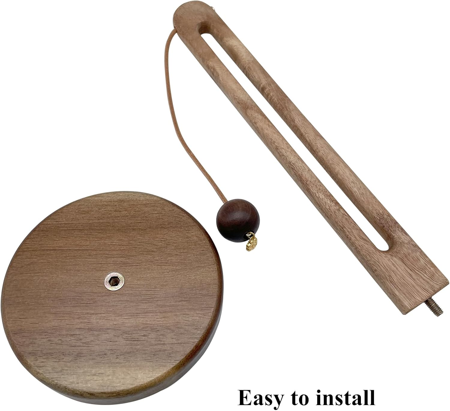 Wooden Kitchen Roll Holder Free Standing, Acacia Wood Paper Towel Stand for Counter, Non-Slip Towel Roll Holder, Farmhouse Organizer Fits Most Size Paper Rolls image number 3