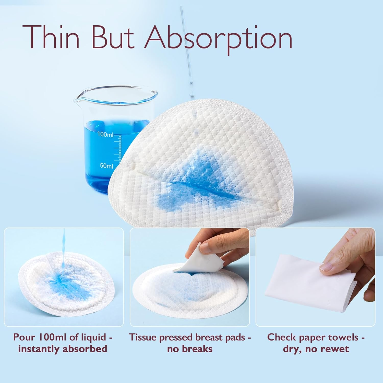 Momcozy Ultra-Thin Disposable Nursing Pads, Ultra-Absorbent and Breathable Portable Breast Pads for Mothers, Keep Dry Continuously, Make Breasts Light and Unburdened, Individually Packaged（60 Count）