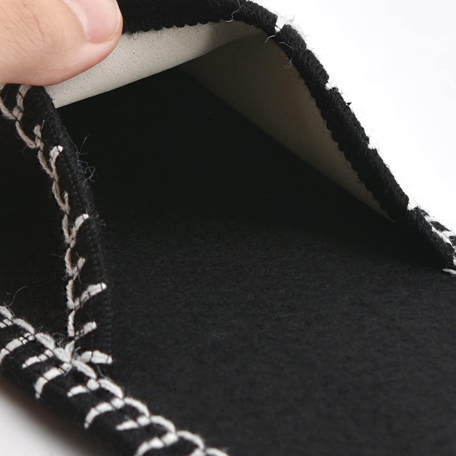 Panda Bros Fleece Felt Close Toe 5 Pairs Non Slip Indoor Family House Guest Slippers Set for Shoeless Home image number 6