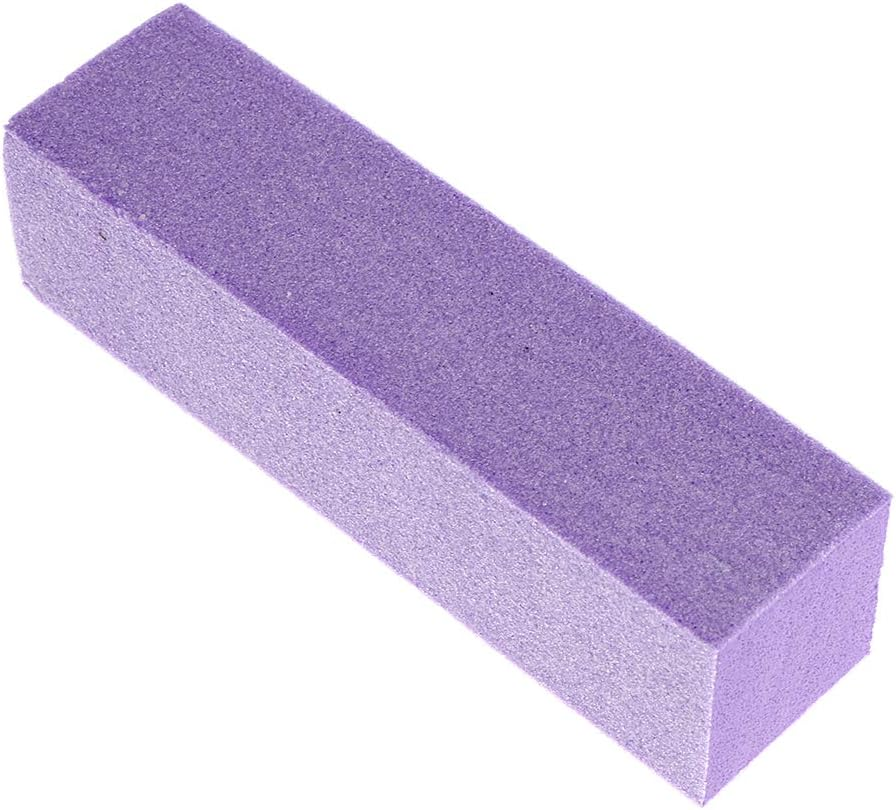 Segolike 10 Pieces Rectangular Nail Polish Buffer Block Manicure Tools - Purple, as Described image number 2