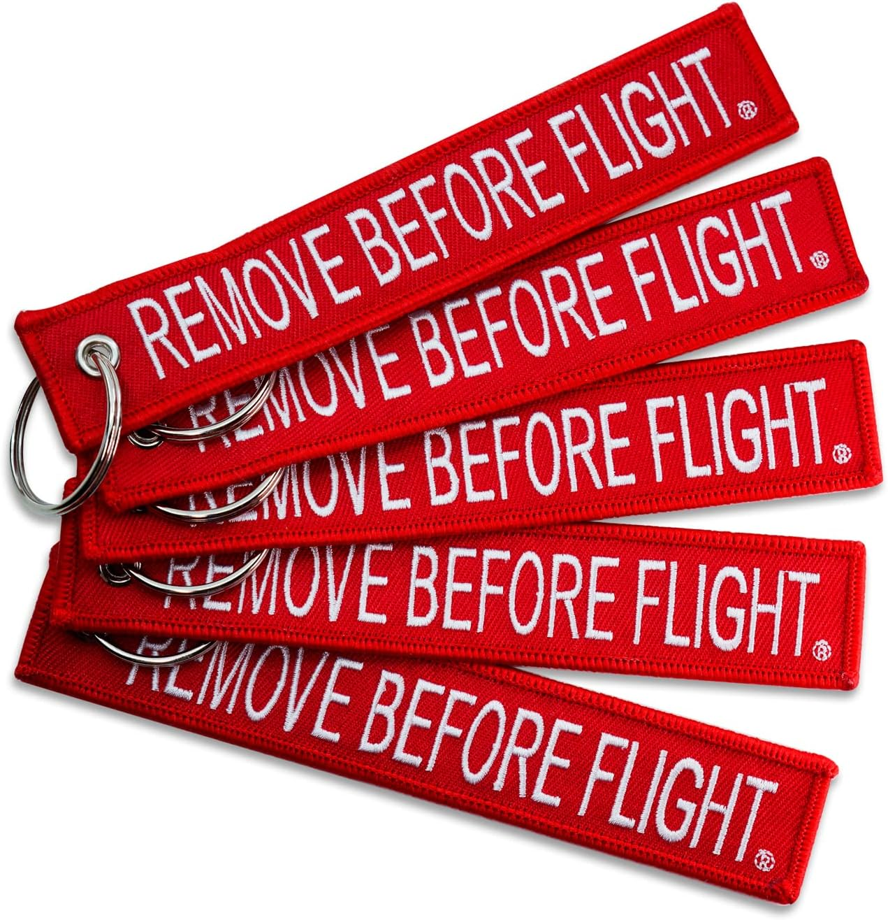 5X Remove before Flight Red Key Chain by Apex Imports(5 Pack) image number 4