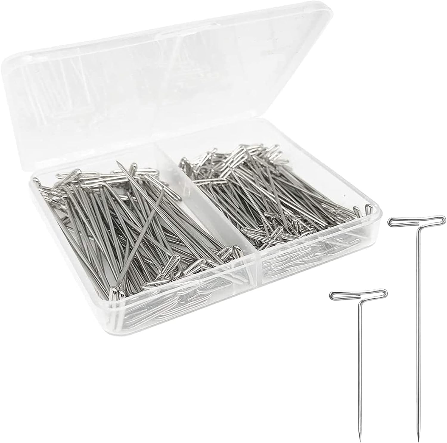 Benvo 250Pcs 1.5 Inch Sewing Pins with Glass Pearl Head Pins Straight Quilting Pins Multicolor Ball Head Pins with Hanging Plastic Contain Box for Fabric Dressmaker Jewelry Decoration