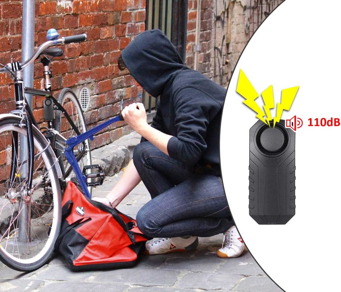 Lancoon Upgraded Bike Alarm, Anti-Theft Burglar Security Sensor Adjustable Volume Sensitivity for Motorcycle Scooter Trailer E-Bike Cart Fence image number 5