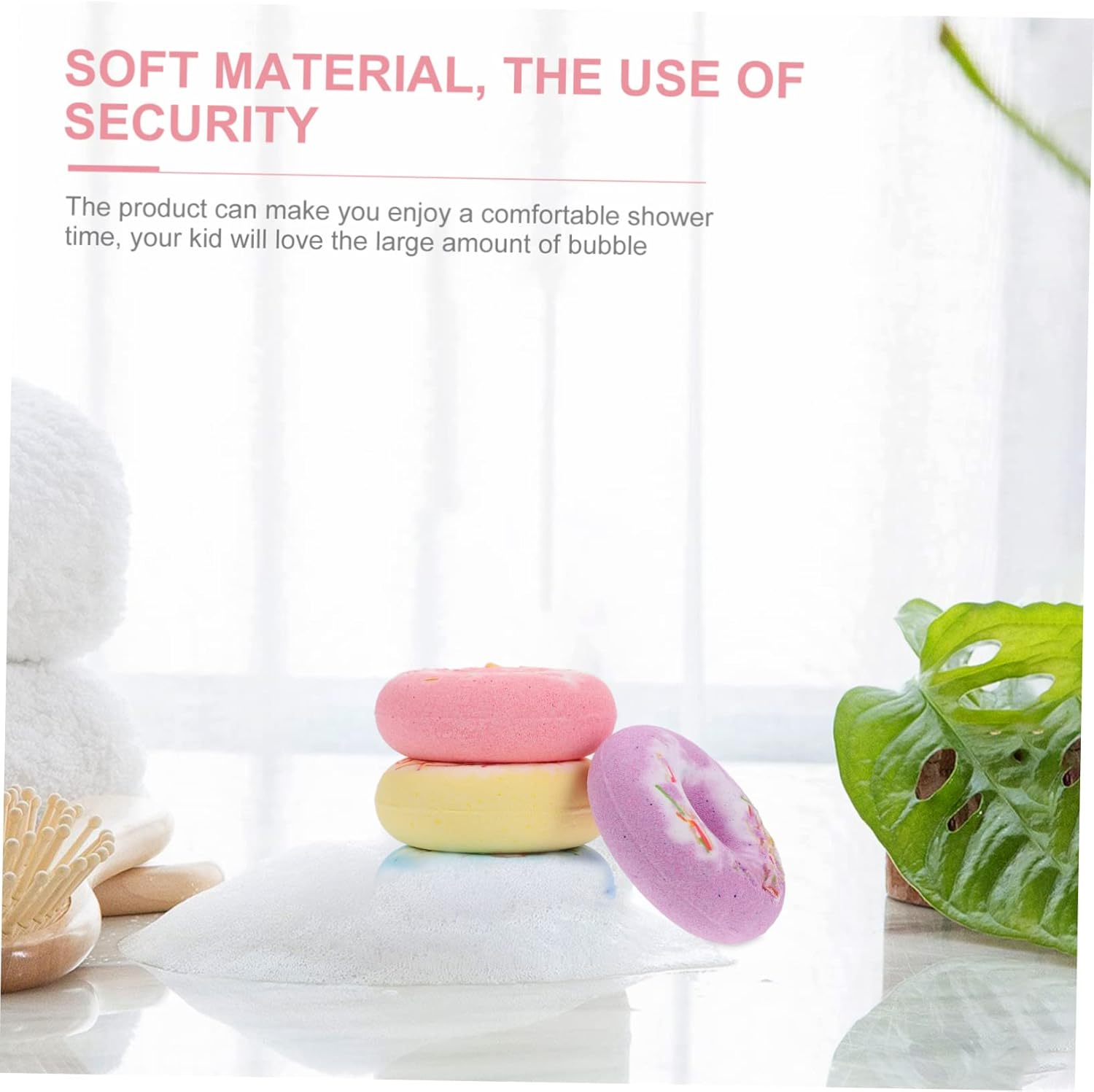 HAPINARY 4Pcs Adorable Bath Salt Balls Spa Bombs for Nourishing Skin Relaxation and Aromatherapy for Home Travel and Hotel Use Random Color image number 1