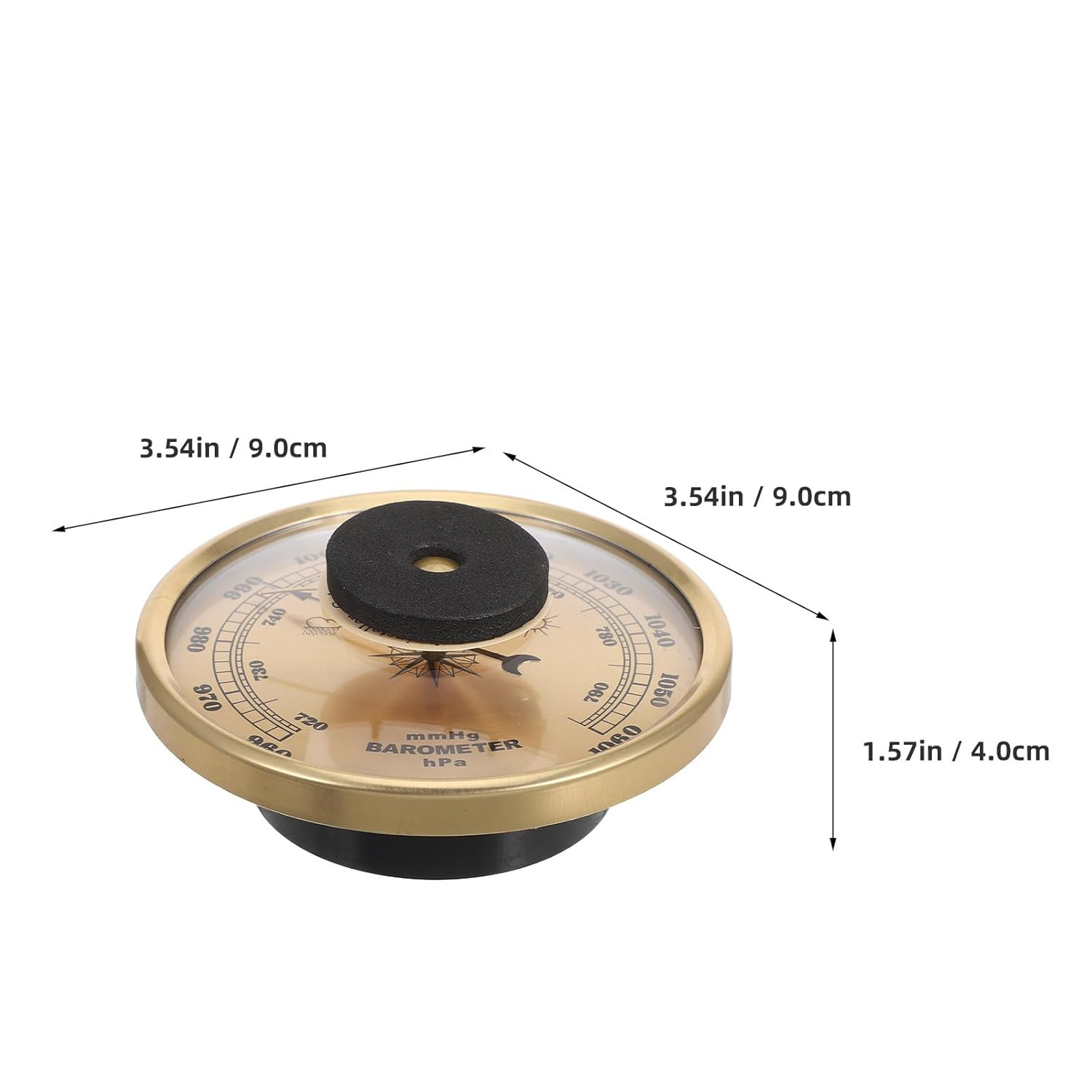 Homoyoyo Dial Type Barometer: Plastic 3-In-1 Indoor Barometer Thermometer Hygrometer 3.54 in Analog Weather Stations for Home Office Fishing Boat image number 4