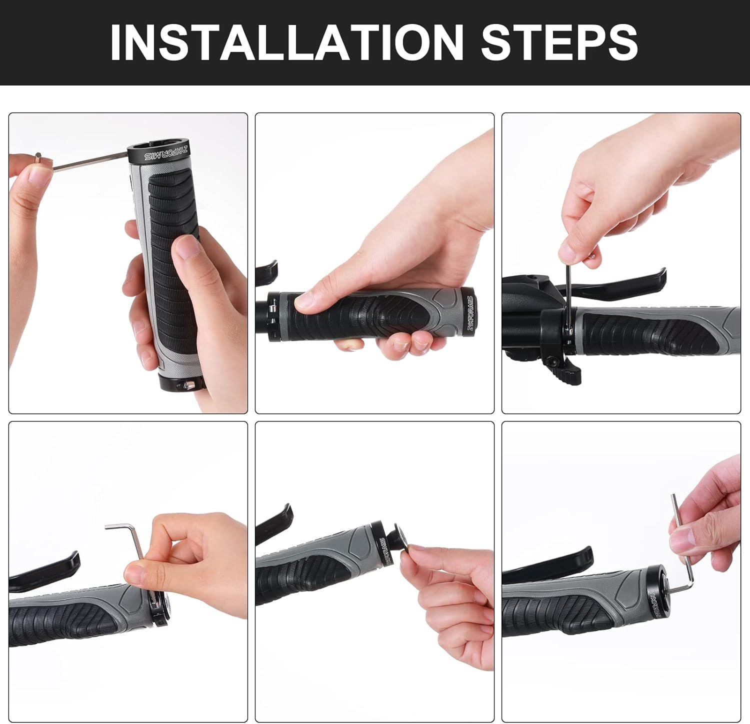 Bike Handlebar Grips, Non-Slip Ergonomic Design Bicycle Grips, Aluminum Double Lock-On Mountain Bike Grips with Multi Colors for MTB BMX Scooter Downhill Foldable Urban Bikes image number 1