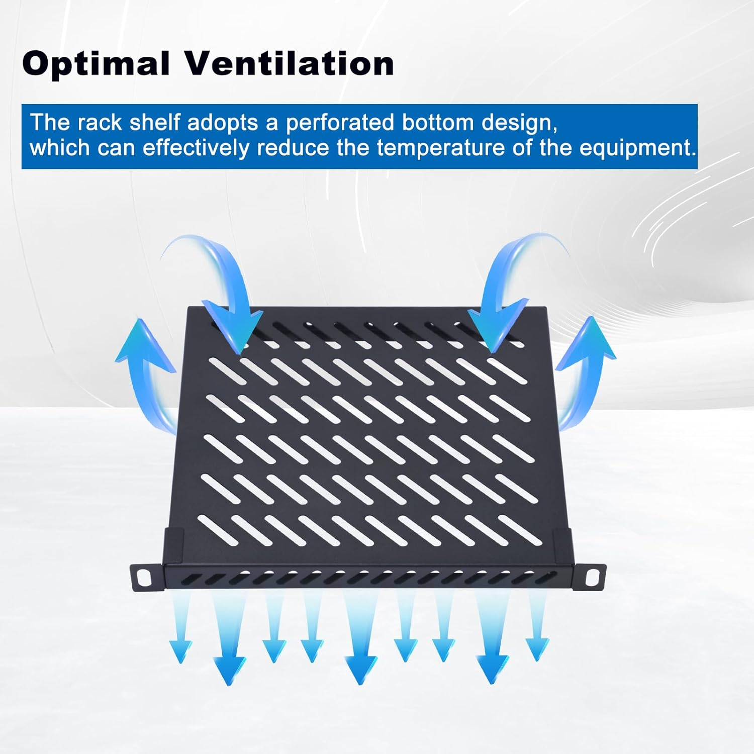Geeekpi 0.5U Heavy Duty Server Rack for Deskpi Rackmate T1/T0 Server Rack and 10" Network Cabinet Server Rack, Perforated Design, 25Kg Load Capacity, Black