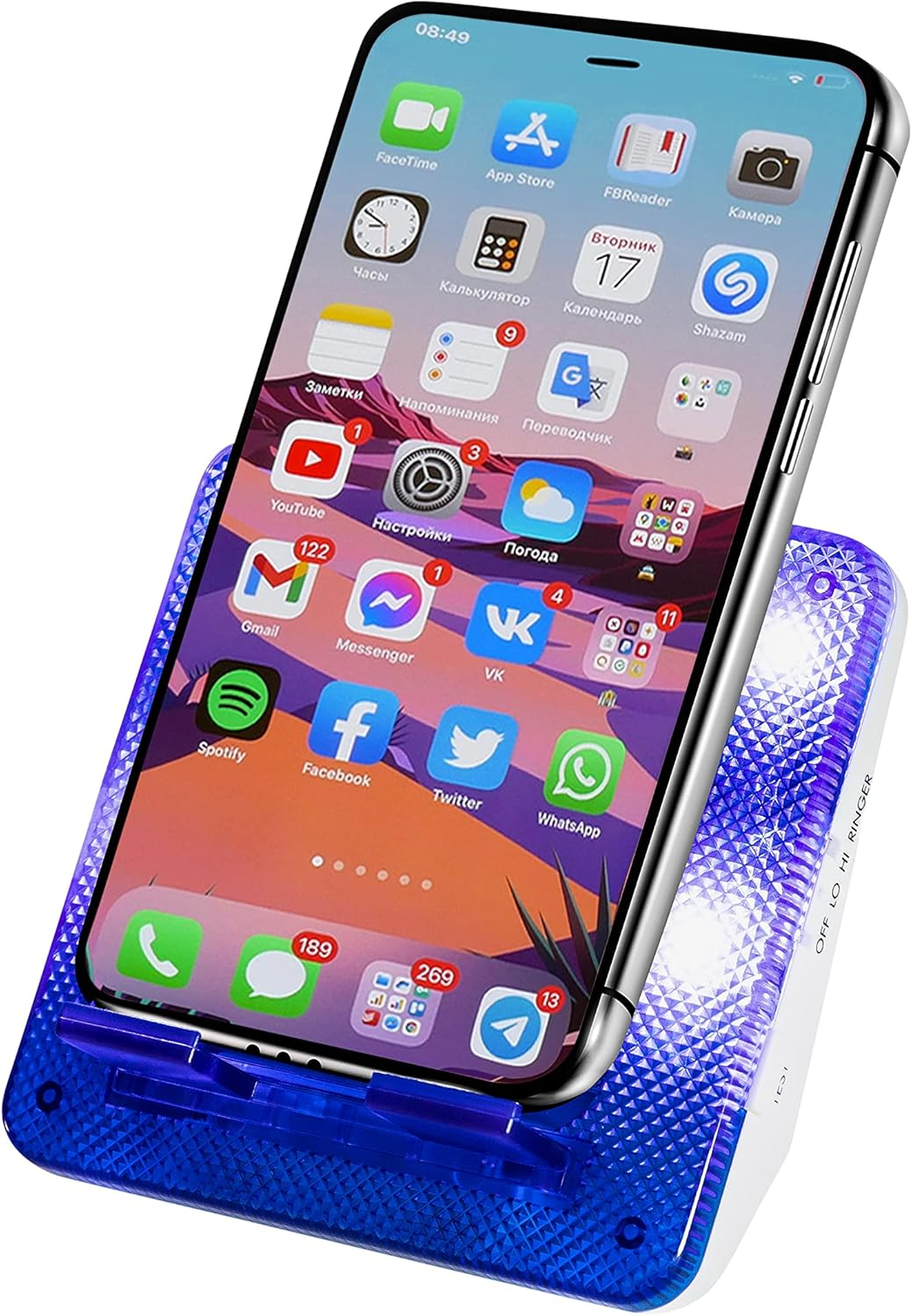 Serene Innovations Cell Phone Amplifier & Flash Ringer &ndash; Cell Phone Call Alert, Home Phone, & SMS Detection with LED Flasher &ndash; Works with Apple & Android Phones &ndash; Adaptive Telephone Ring Amplifier By image number 6