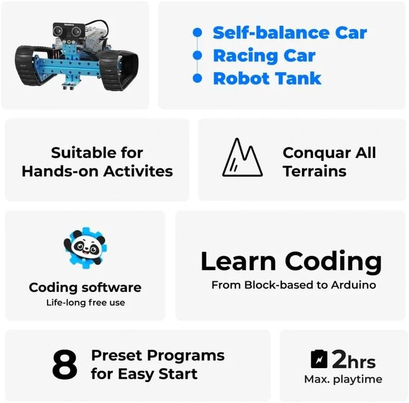 Makeblock Mbot Ranger 3 in 1 Robot Toys, Coding Robot Kit STEM Educational Building Toys Support Scratch Arduino Programming, Programmable Remote Control Robot for Kids Ages 10+ image number 4