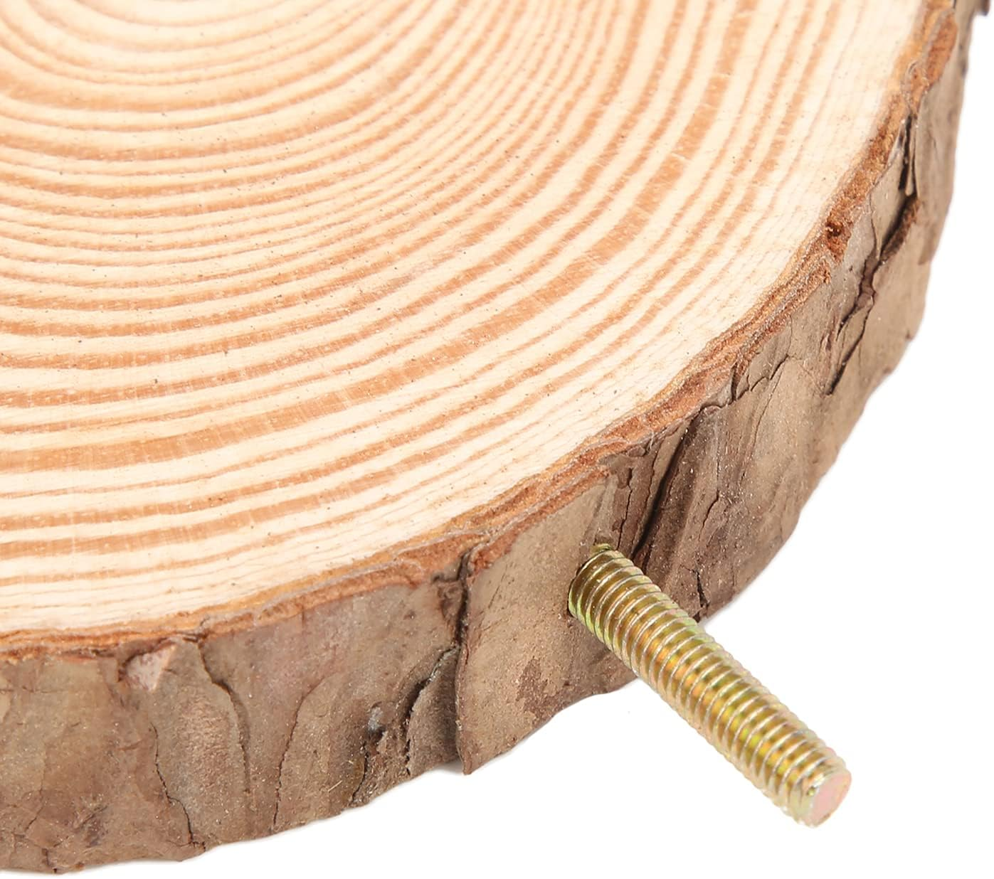 Log Wood round Platform Perch for Bird, round Wooden Stand Platform Bird Toy, Chew-Safe, Smooth, Easy to Clean, Corner Space Saving, Easy Installation, with Accessories and Odor Control (5-6) image number 3