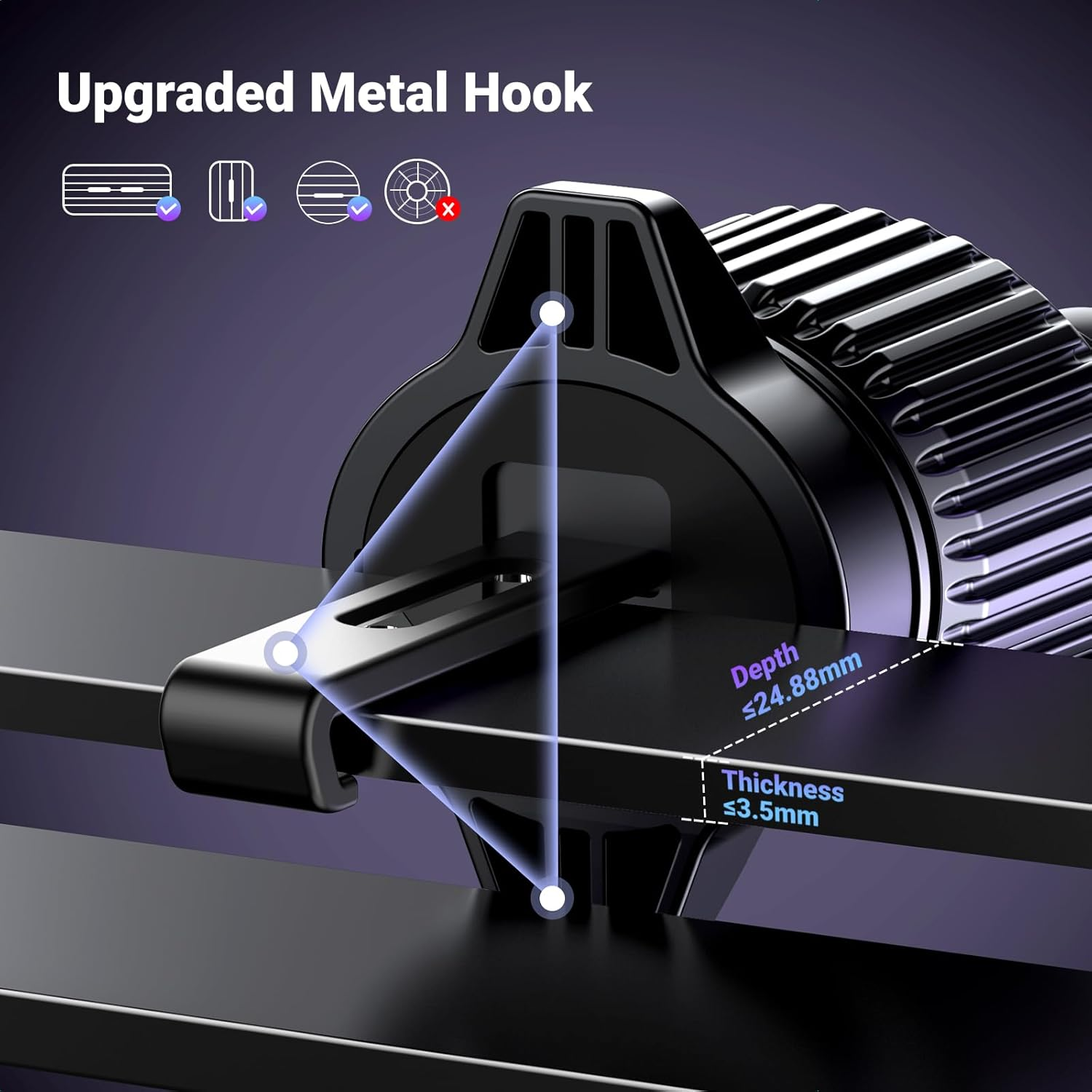 UGREEN Magnetic Phone Car Mount Compatible with Magsafe, 2024 Upgraded, Universal Dashboard Windscreen Air Vent Car Phone Mount Holder Compatible with Magsafe Iphone 16 15 14 13 12 Pro Max Mini image number 4