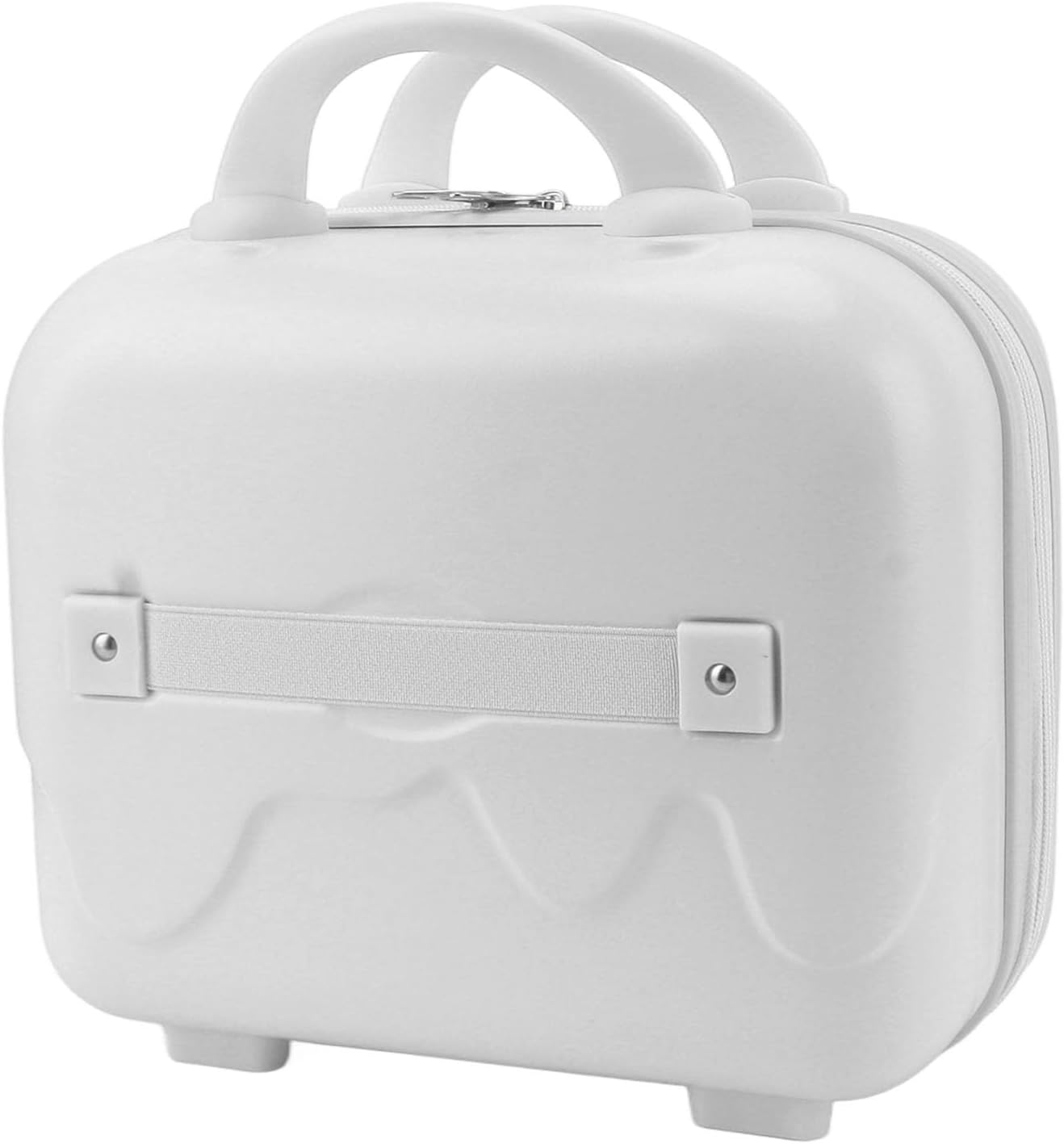 Makeup Travel Case, Impact Resistant Small Travel Hand Luggage anti Scratch 14 Inch for Trip (Cream White) image number 5