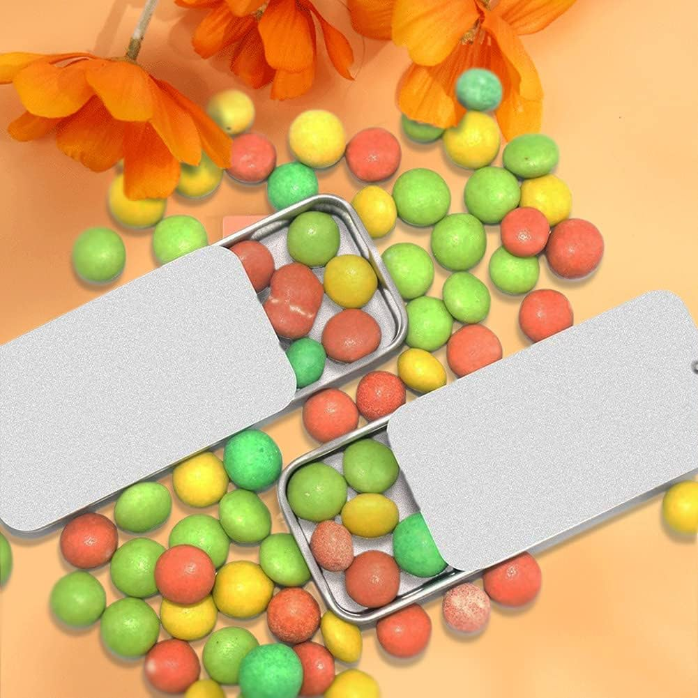 Empty Slide Top Tin Containers for Lip Balm, Crafts, Storage Kit - .25Oz, 6 Pack image number 3