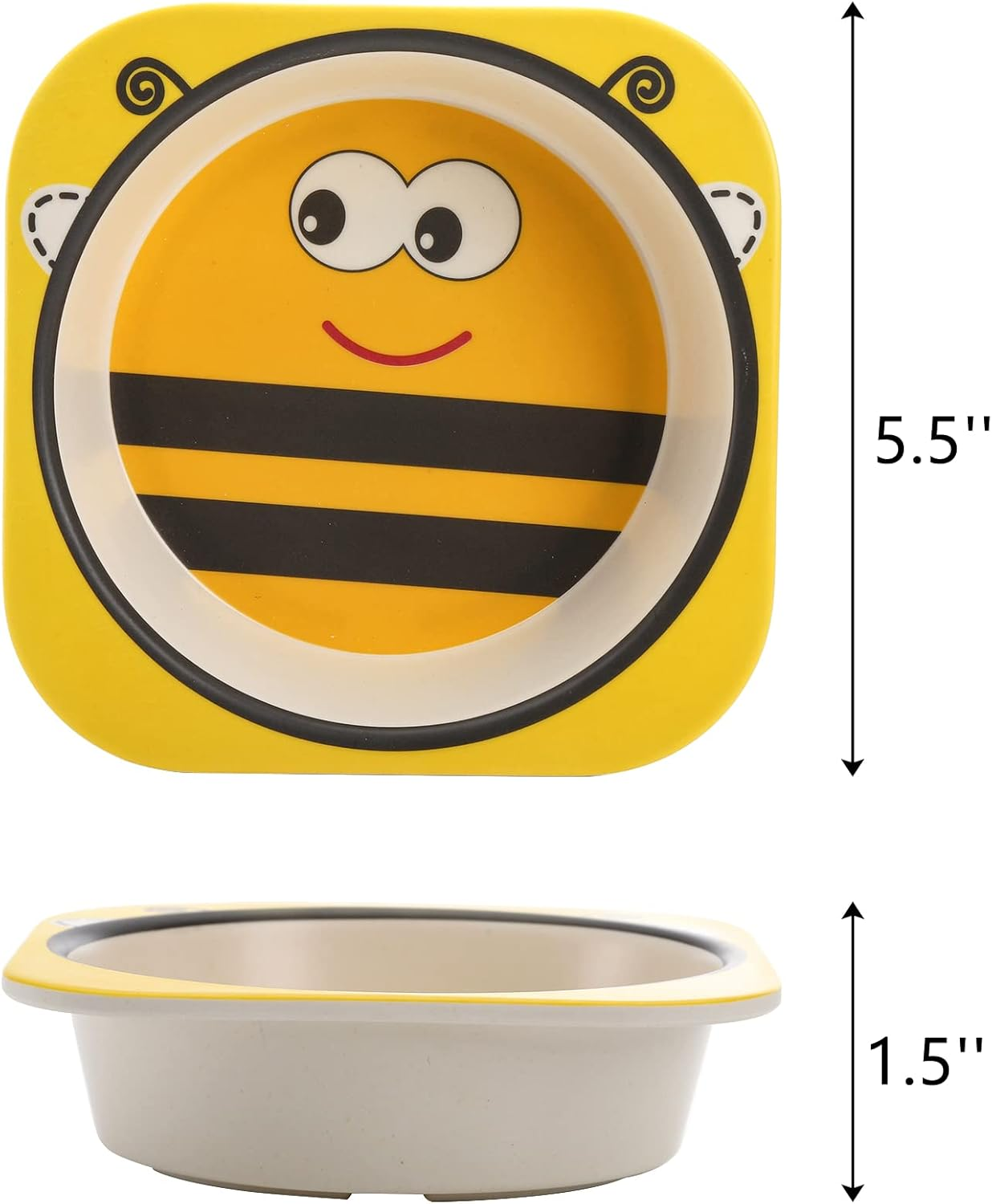 Lyellfe 6 Pack Bamboo Bowls, 10 Oz Unbreakable Bowl, Fun Bowl Tableware Cereal Bowls for Soup Noodle Pasta, BPA Free, Dishwasher Safe image number 3