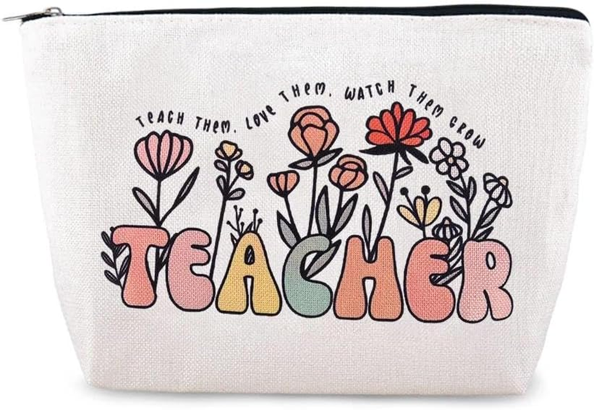 Appreciation Gifts for Teachers Thank You Makeup Cosmetic Bags Presents for Tutor Principal Thanksgiving Holiday Presents for Teacher Graduation Back-To-School Present for Colleague Coworkers