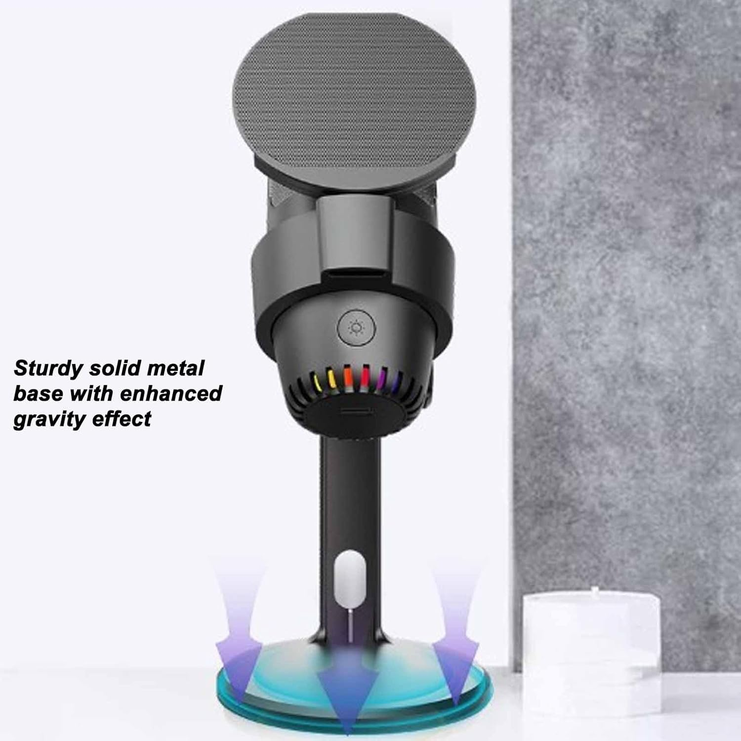 USB Gaming Microphone for PS 4/PS 5/PC, Condenser Microphone with Filter, Dynamic Ambient Lights, Shock Mount, Quick Mute, Volume Gain Control, for Streaming, Podcasting image number 1