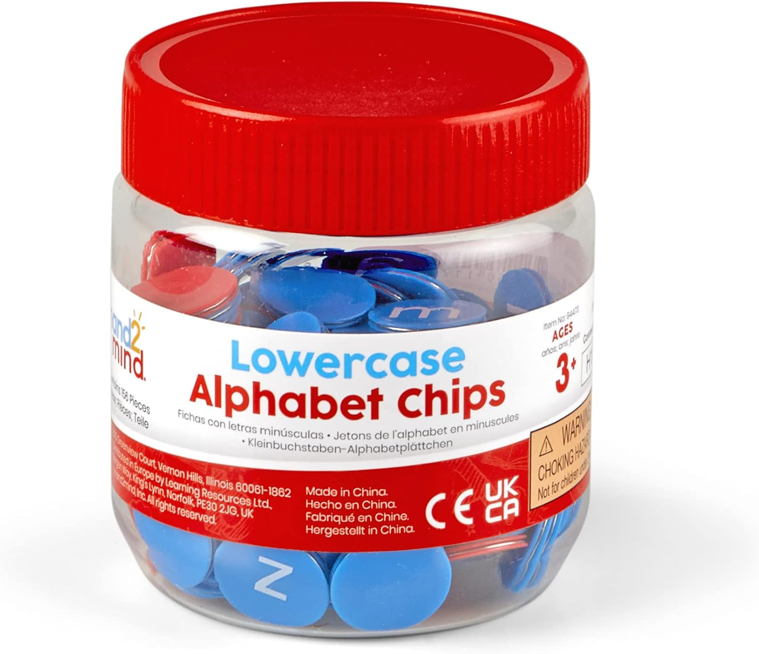 Learning Resources Lowercase Alphabet Counters, Set of 6 X 26 Counters with Consonants & Vowels for Classroom & Home Literacy Learning Activities, Ages 3+ image number 3