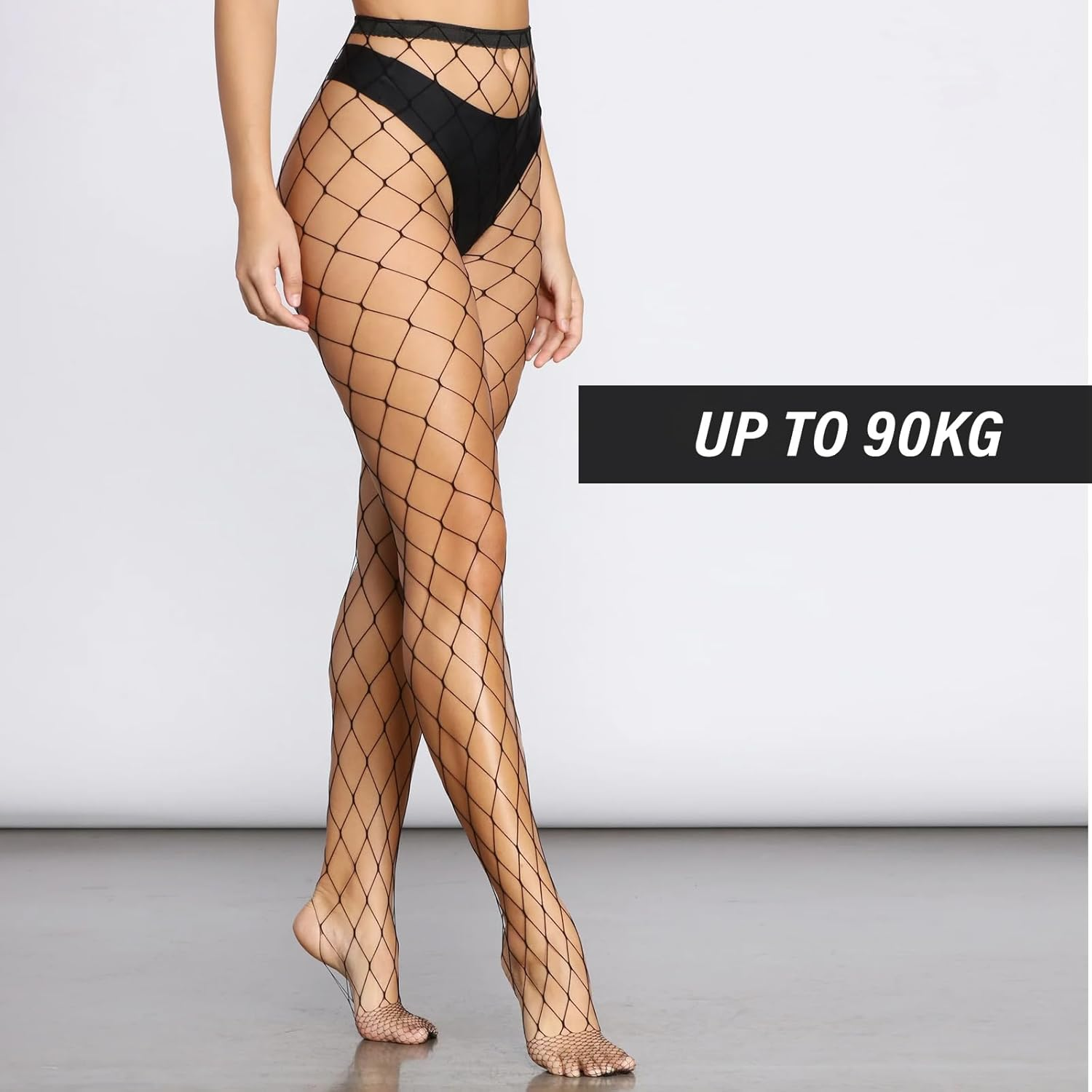 4 Pcs Fishnet Stockings, Fishnet Tights with Reinforced Toes, Women&lsquo;S Fish Net Pantyhose for Dancing, Parties & Daily Wear, One Size - Red image number 3