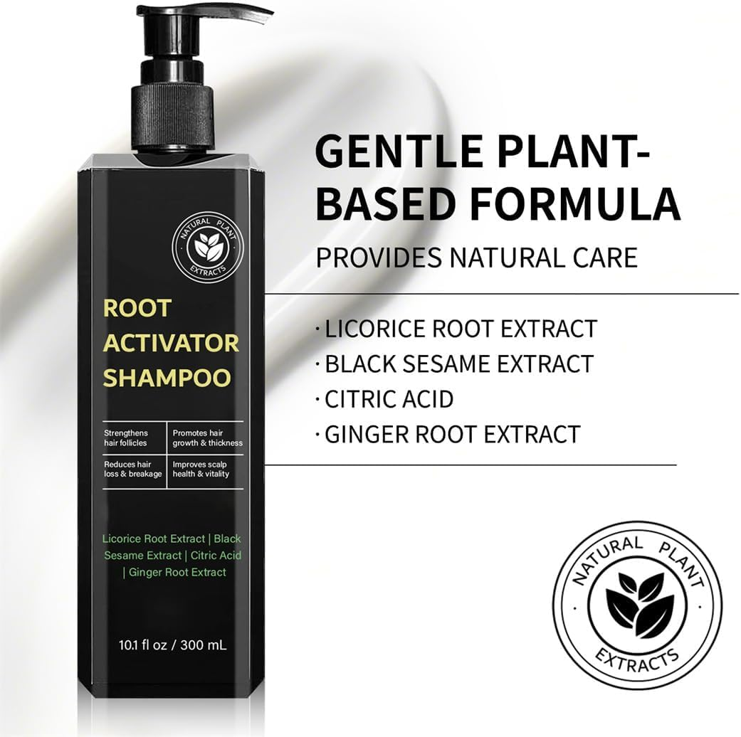 Root Activator Shampoo for Men: Hair Growth Shampoo for Hair Loss and Thinning Hair - 10.1 Fl Oz / 300 Ml image number 5